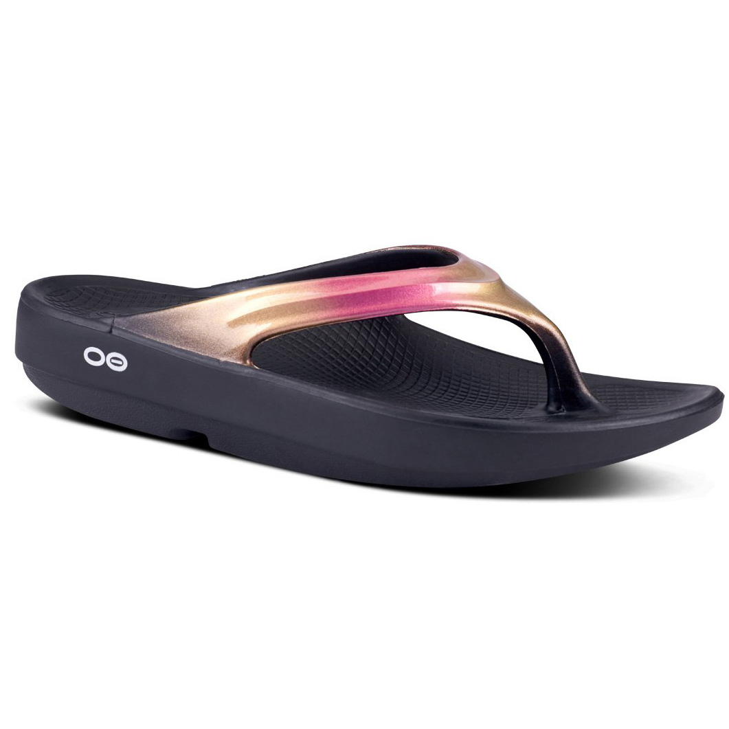 Oofos Women's OOlala Luxe Sandal Rose Gold | Birkenstock & More