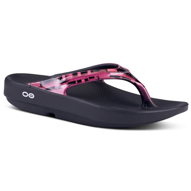 Oofos Women's OOlala Geo Sandal Pink | Birkenstock & More