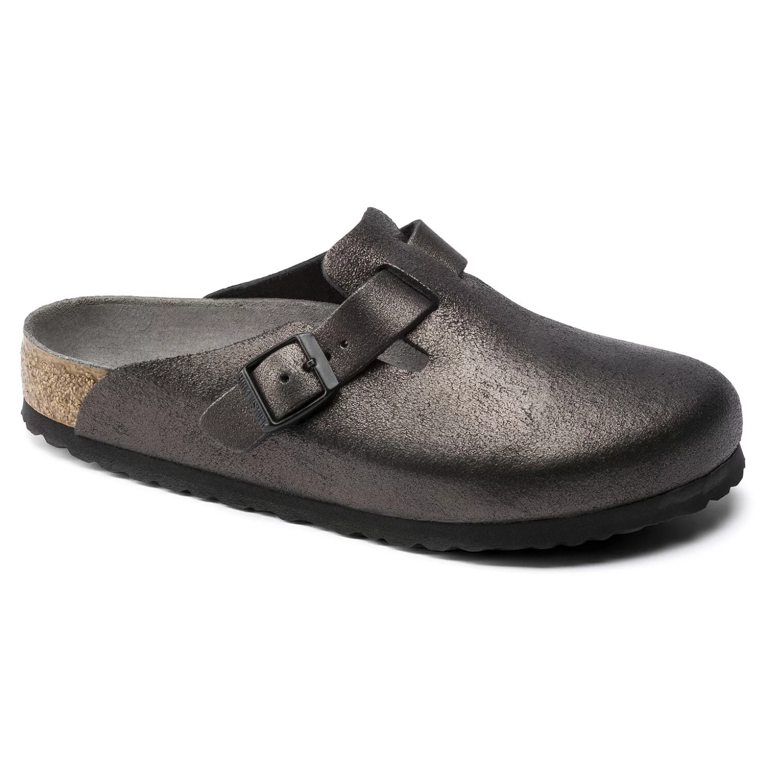 birkenstock boston black leather