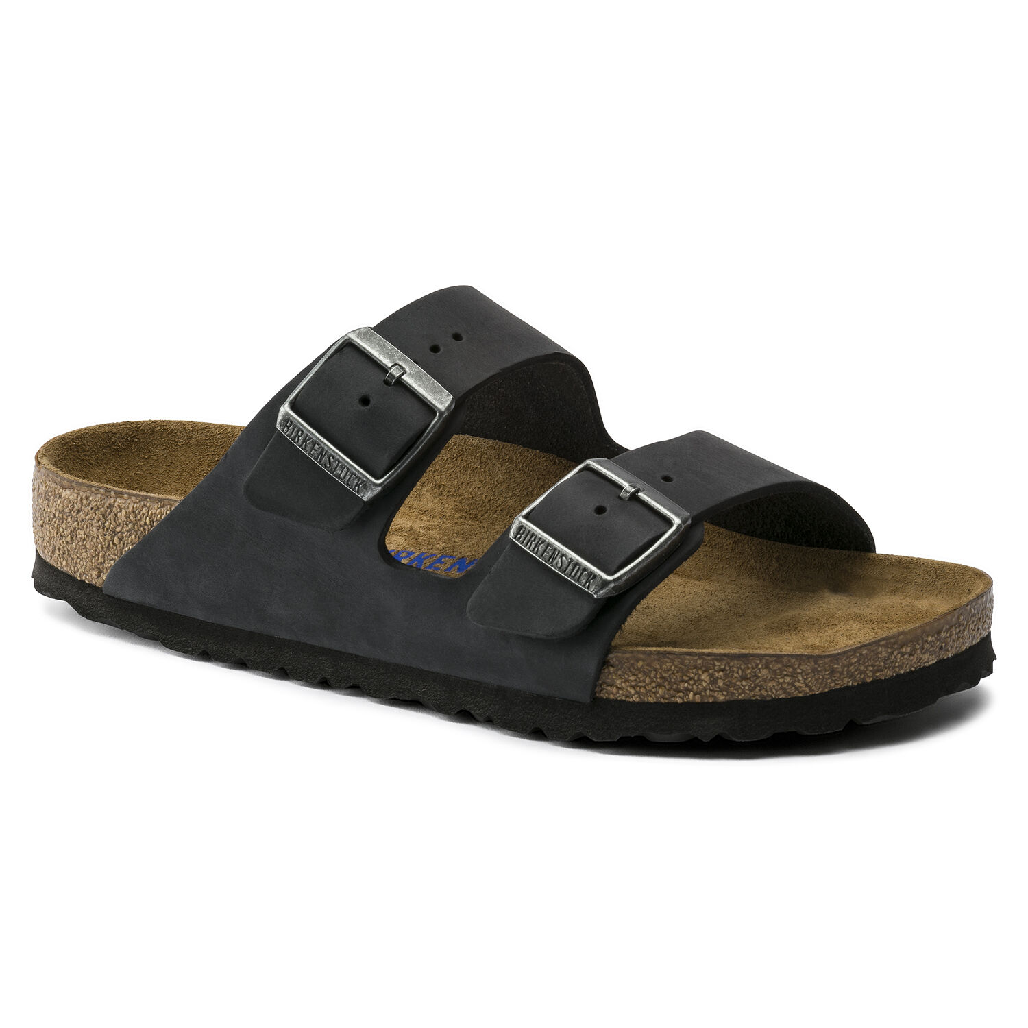 Black cheap leather birks