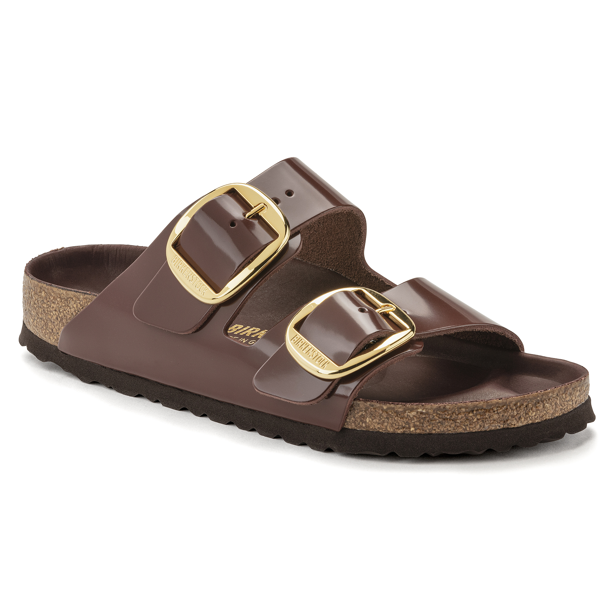 Birkenstock Arizona Big Buckle Sandal High Shine Chocolate Natural 