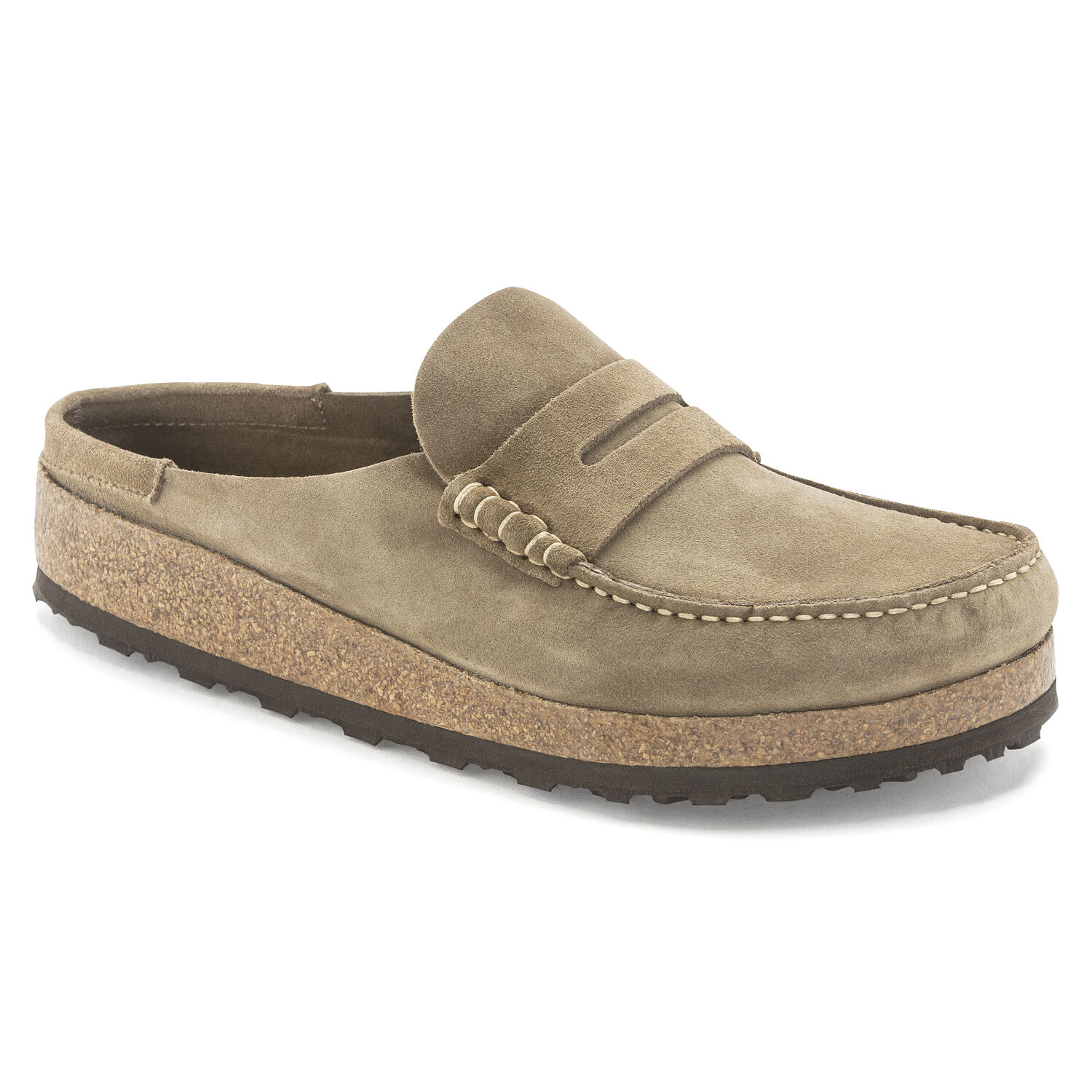 Birkenstock Naples Clog Taupe Suede Leather